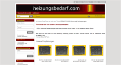 Desktop Screenshot of heizungsbedarf.com