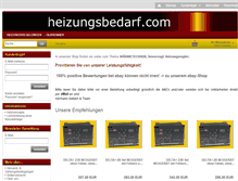 Tablet Screenshot of heizungsbedarf.com
